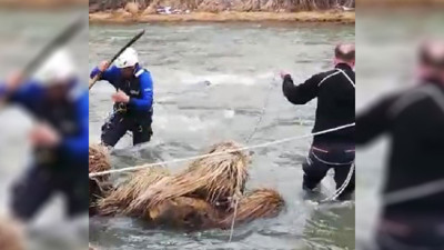 Çaya düşen ördeğin peşinden giden avcı boğuldu