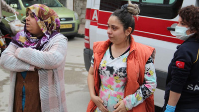 Soba evi yaktı hamile kadın ölümden döndü