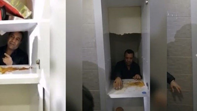 Dolabın gizli bölmesinde yakalandı! Polisler bile şaşkına döndü…
