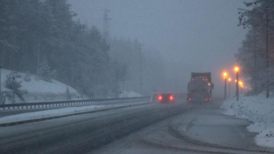 Bolu Dağı'nda kar yağışı başladı (08 Mart 2022)