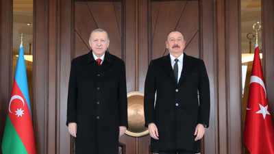 Cumhurbaşkanı Erdoğan İlham Aliyev ile görüştü