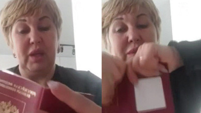 Ukrayna'da yaşayan Rus kadın, pasaportunu neden parçaladığını açıkladı!