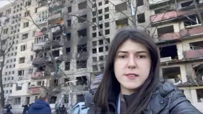 Kırımlı kahraman gazeteci Gülsüm Khalilova Kiev'deki son durumu bildirdi