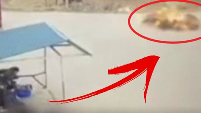 Otobüs beklerken havadan bomba yağdı