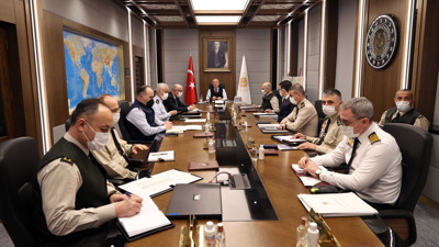 Bakan Akar'dan komutanlarla toplantı (15 Mart 2022)