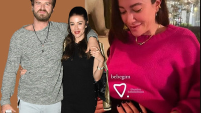 Doğum için gün sayan Başak Dizer'den karnı burnunda poz