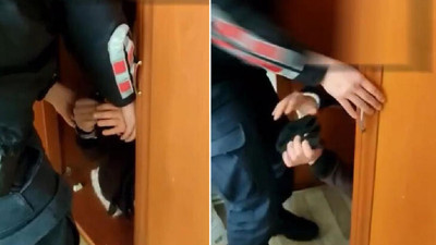 Hırsız saklandığı gardıropta yakalandı
