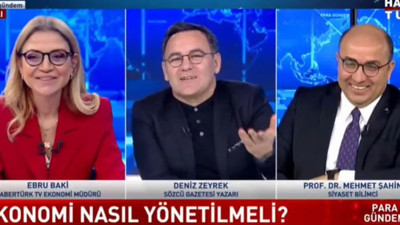 Habertürk canlı yayında yine ilginç anlar. Nereye çekerseniz çekin