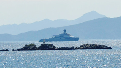 Rus milyarder Abramoviç'in süper yatı Datça açıklarında! Değeri 430 milyon sterlin…