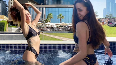 Zeynep Bastık bikinili pozuyla sosyal medyayı yıktı geçti!