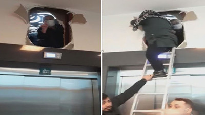 Hastanede korku dolu anlar! Duvarı kırıp böyle kurtuldular…