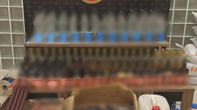 Manisa'da 222 şişe sahte içki ele geçirildi (24 Mart 2022)