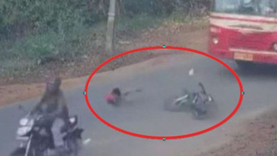 Bisikletli çocuğu ölüm teğet geçti