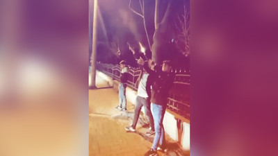 Magandalar havaya ateş açtı, kameraya yakalandı