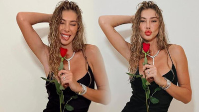 Şeyma Subaşı, kırmızı elbisesi ile alev makinası gibi