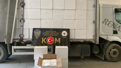 Adana'da 8 milyon 950 bin makaron ele geçirildi