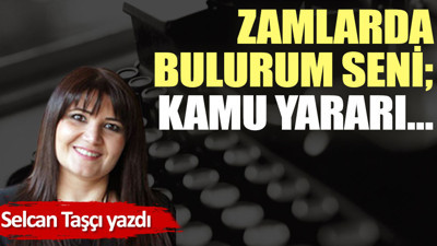 Zamlarda bulurum seni; Kamu yararı…