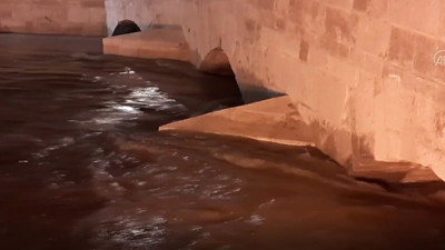 Konya'daki Çarşamba Çayı'nda su seviyesi kritik seviyeye yükseldi