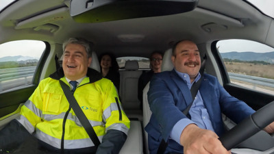 TOGG ile deneme sürüşü yaptılar