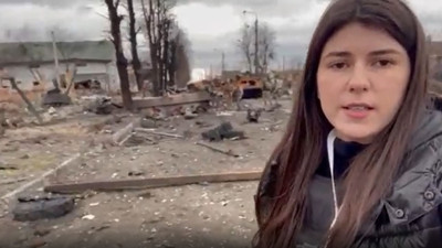 Kırımlı gazeteci Gülsüm Khalilova Rusların büyük katliam yaptığı Buça’daki son durumu aktardı