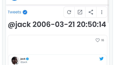 Tarihin ilk Tweeti satışa çıktı. Geçen sene satılamamıştı. 20 kat değerlendi. Fiyatı dudak uçuklattı.