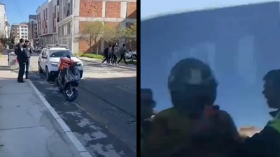 Polisten kuryeye şoke eden tehdit. ''Beynine sıkarım''