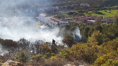 Makilik yangını ormana sıçramadan söndürüldü