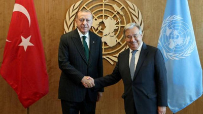 Cumhurbaşkanı Erdoğan BM Genel Sekreteri Guterres ile görüştü