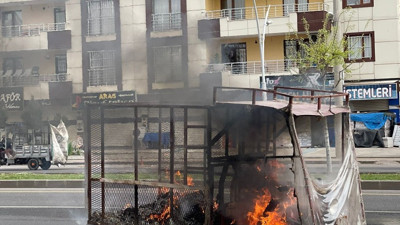 Karton toplayıcısı kesilen cezaya kızdı, ekmek teknesini ateşe verdi