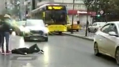 Şişli'de bayılan adama para verme yarışı