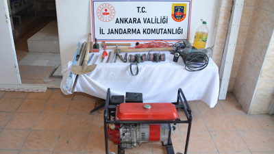 Ankara'da kaçak kazı yapan 7 şüpheli suçüstü yakalandı