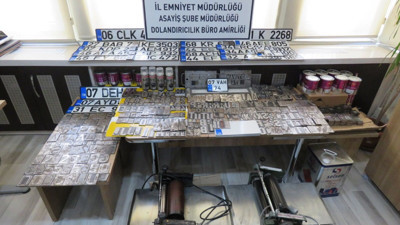 Kayseri'de 51 sahte plaka ele geçirildi