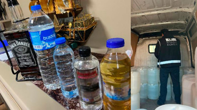 İstanbul'da 34 ton kaçak içki ele geçirildi
