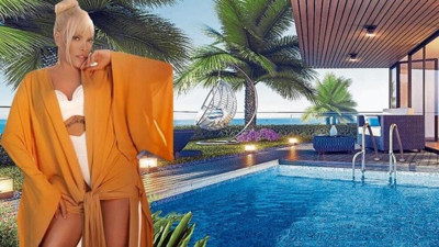 Ajda Pekkan yeni dairelerini vinçle gezdi