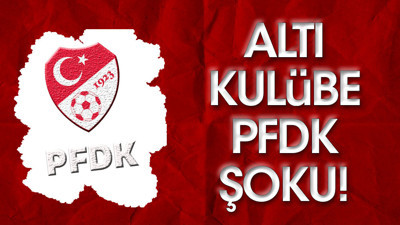 6 Süper Lig takımına PFDK şoku