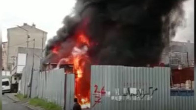 Hurdalık yandı 2 kişi ölümden döndü