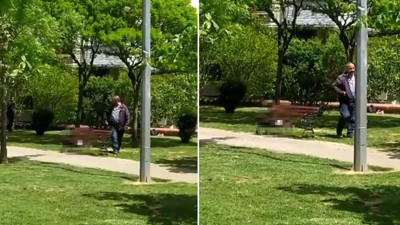 Parkta kadın cinayeti. Cinayet anından hemen sonra görüntülenen zanlıyı mahallelinin elinden polis zor kurtardı