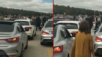 Şehir magandaları dehşet saçtı. Düğün konvoyuyla yolu kapatıp, havaya ateş açtılar