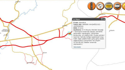 Anadolu Otoyolu’nda bu güzergahlar kapatılacak