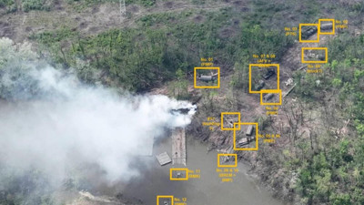 Donets nehrinde Rus askerlere pusu zırhlı araçlar imha edildi