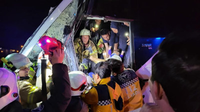 Otobüsün içinde ölüm kalım mücadelesi