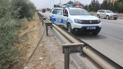 Hırsızların yeni hedefi otoyoldaki demir bariyerler