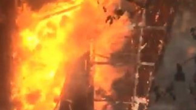 Samanlıkta korkutan yangın