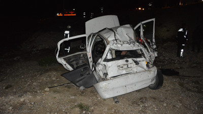 Otomobil dereye uçtu: 1 ölü, 1 yaralı