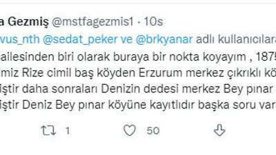 Deniz Gezmiş Rizeli mi Erzurumlu mu ailesi açıkladı. Sedat Peker’in adamı Deli Çavuş tartışma başlatmıştı