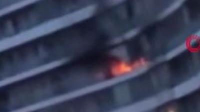 Başakşehir'de rezidans yangınında itfaiye merdiveni kısa kısa kaldı