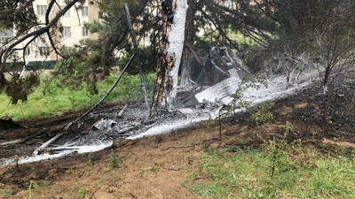 Kız yurdu arkasında çıkan yangın korkuttu