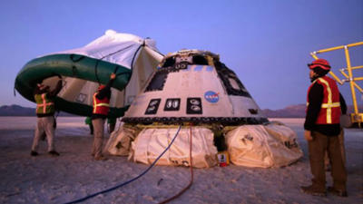 ABD'de bir ilk. Okyanusa değil karaya indi