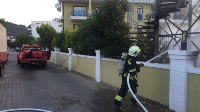 Otelin havuzunda yangın çıktı