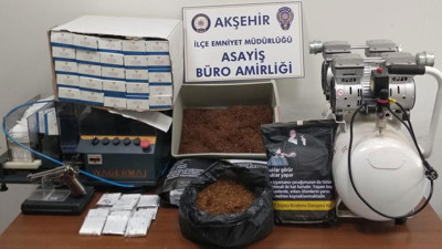 Akşehir’de kaçak sigara operasyonu